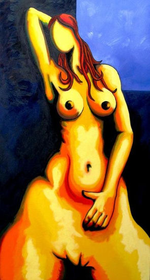 No.9 SERIE MUJER FATAL Acrylic Canvas Nude Paintings