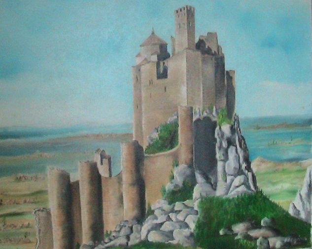 castillo de la antiguedad Oil Canvas Landscaping