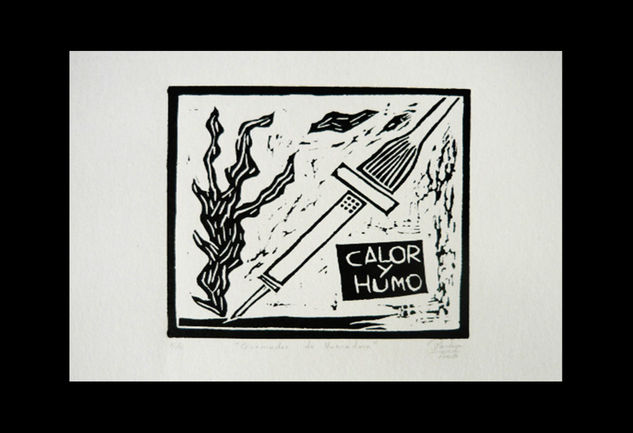 Quemador de Humadora Linocut