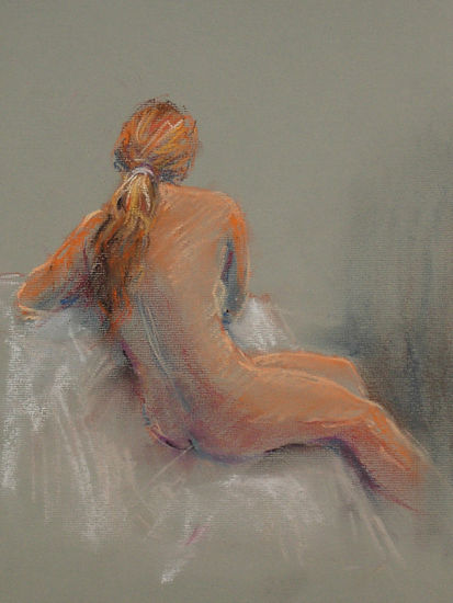 desnudo Pastel Card Figure Painting