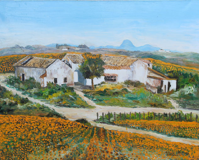 cortijo de évora Óleo Lienzo Paisaje