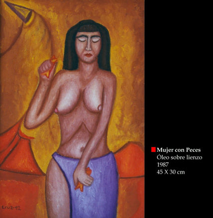 Mujer con peces