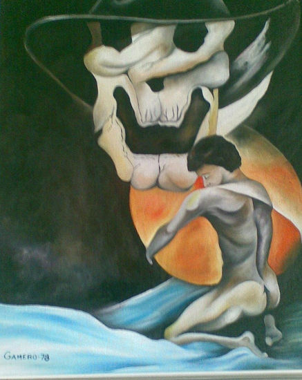 MUERTE Oil Canvas Figure Painting