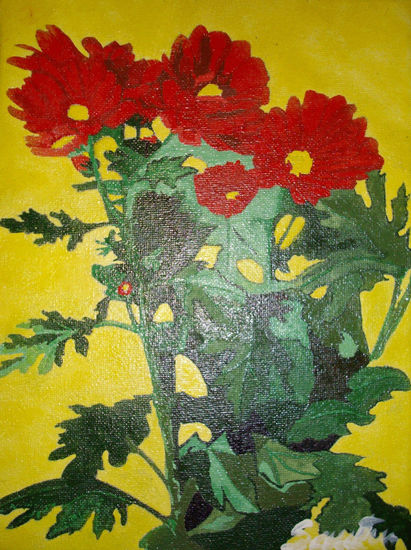 Flores 2 Acrylic Canvas Floral Painting