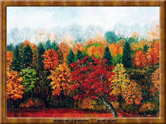 Otoño en la montaña León Oil Canvas Landscaping