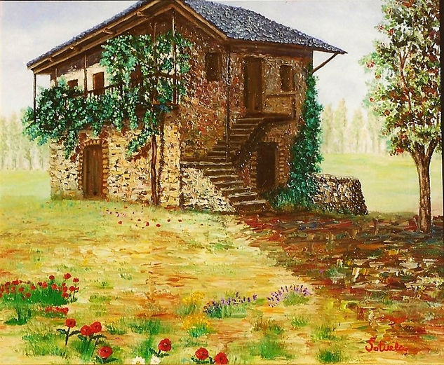 Casa en Dehesas de El Bierzo-León Oil Canvas Landscaping