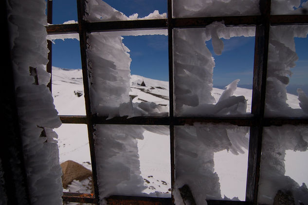 Ventana helada...albergue 