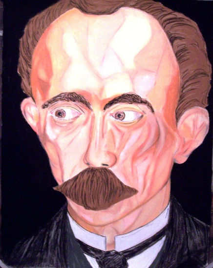 Jose Marti es Jose Marti 2 Pastel Papel Retrato