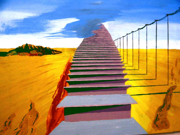 La escalera Oil Canvas Landscaping