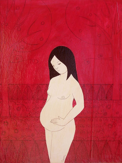 la fertilidad Acrylic Panel Figure Painting