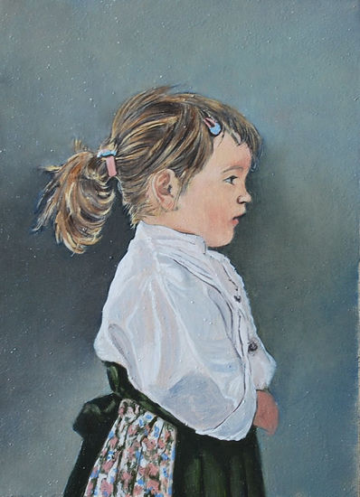 retrato de niña Oil Canvas Portrait