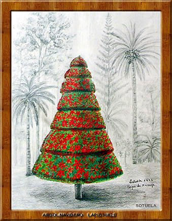 Malaga árbol navideño