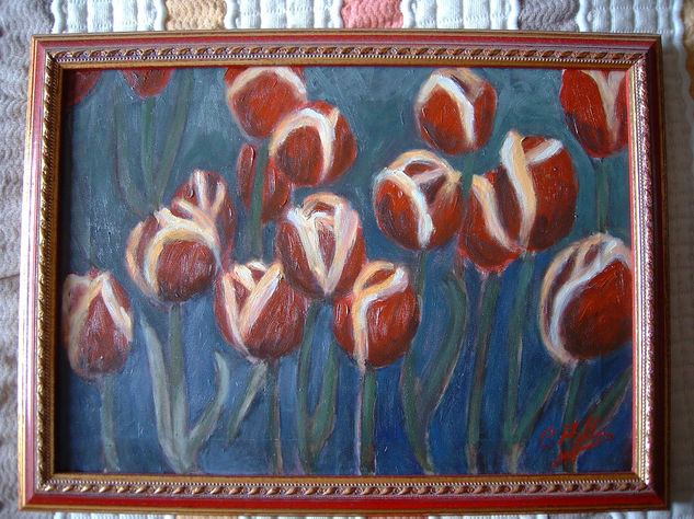 tulipanes Óleo Lienzo Floral