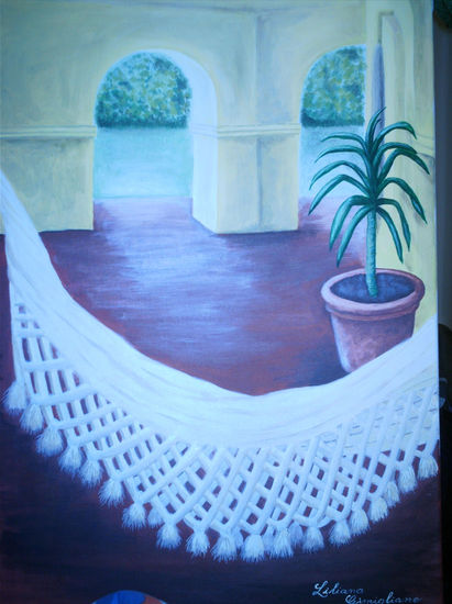 Hamaca paraguaya Acrylic Canvas Landscaping