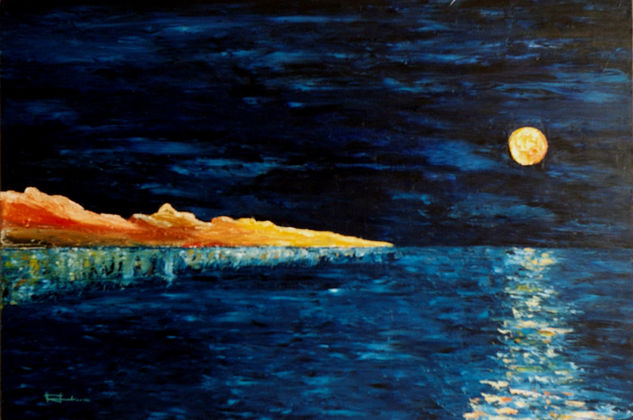 LA LUNA Y EL MAR Oil Panel