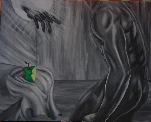 EL PECADO DEL HOMBRE Acrylic Canvas Figure Painting