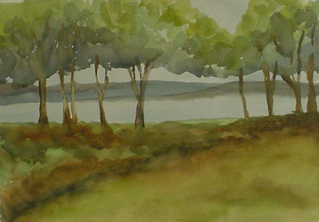 A traves de los árboles Watercolour Paper Landscaping