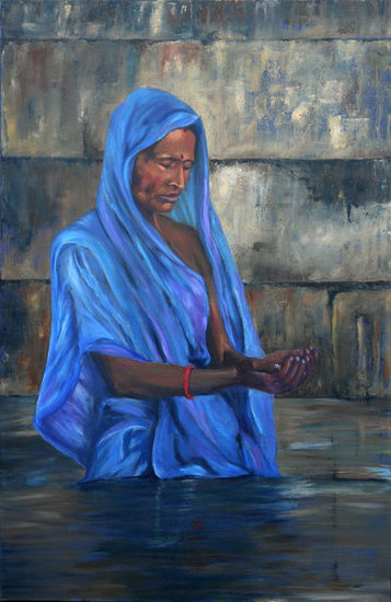 Purificación Oil Canvas Figure Painting