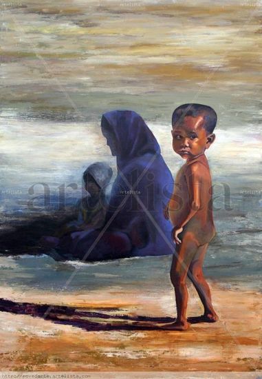 Impotencia de una madre Oil Canvas Figure Painting