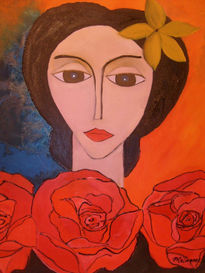 Frida entre rosas