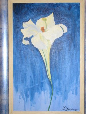 Flor de Vida Oil Canvas Floral Painting