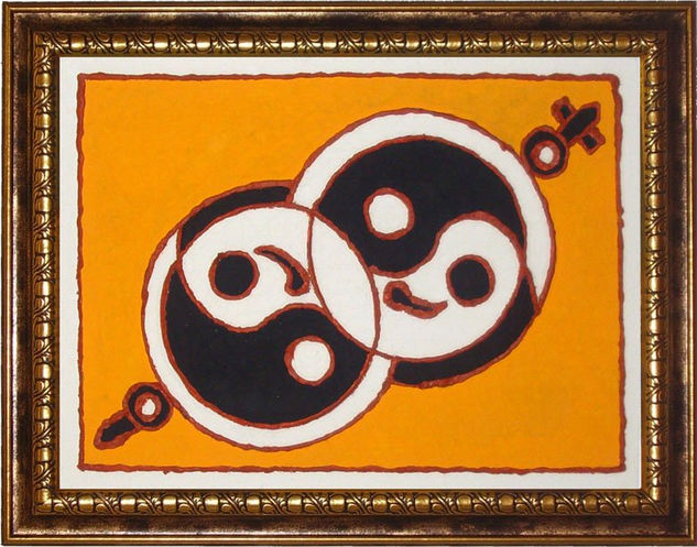 Ying Yang de genero Óleo Tabla Otros