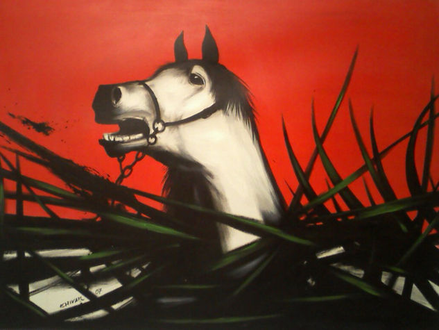 Muerte a caballo Oil Canvas Figure Painting