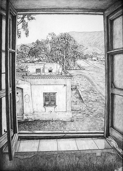 Ventana con vistas a Rodalquilar Pencil