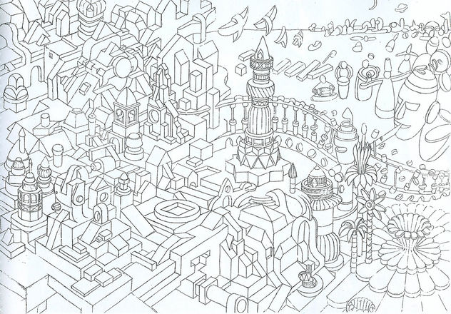 Oriente y Occidente (dibujo)