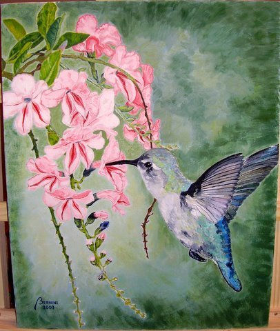 El colibri Oil Canvas Animals