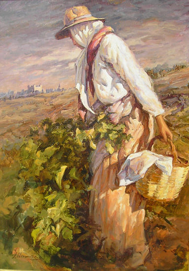 Campesina Óleo Lienzo Figura