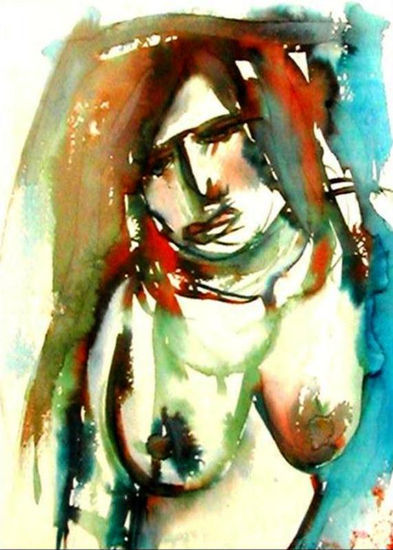 Donna verde Watercolour Paper