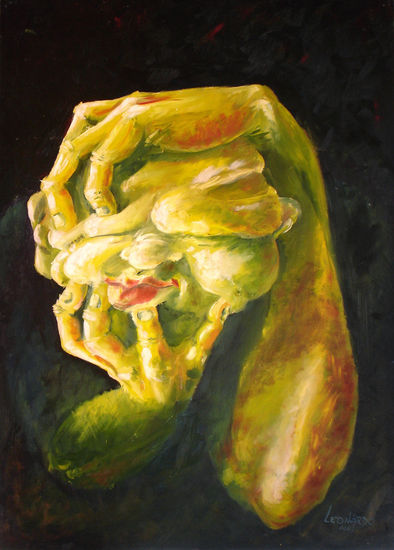 vivir estresado Oil Panel Figure Painting