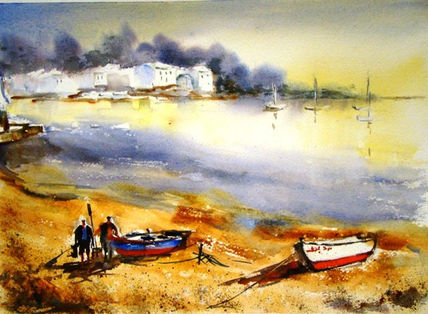Barcos atardecer