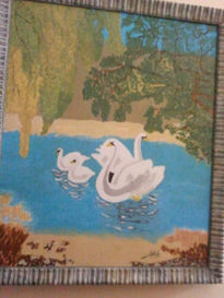 Cisnes en el lago