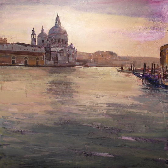 Gran canal de Venecia Mixed media Panel Landscaping