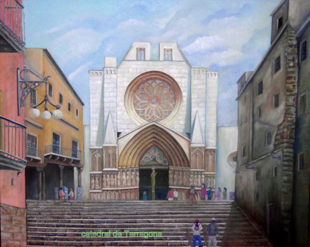 catedral de tarragona Oil Canvas Landscaping