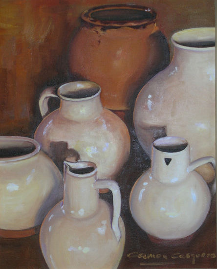 Tinajas Oil Canvas Still Life Paintings