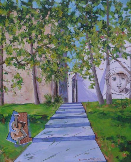 Se salen del museo Acrylic Canvas Landscaping