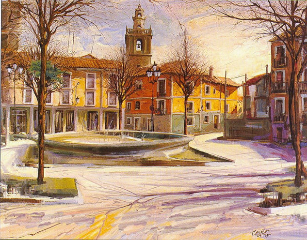 PLAZA DE LA CONSTITUCION. Oil Canvas Landscaping