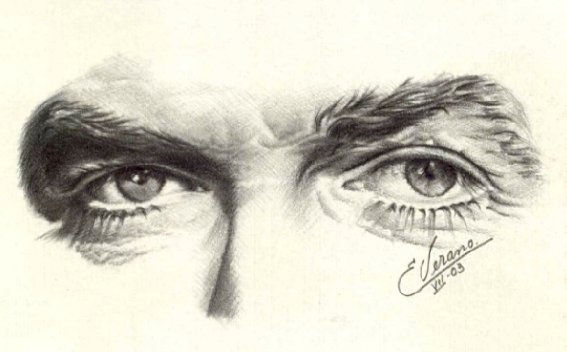 Ojos James Stewart Grafito