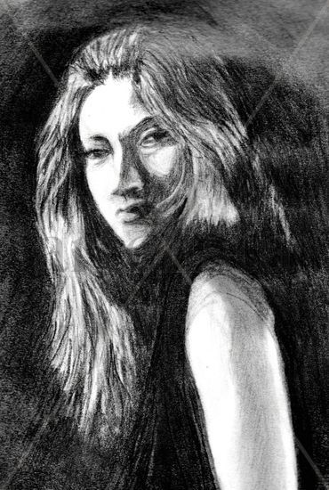 Retrato chica entre sombras Pencil