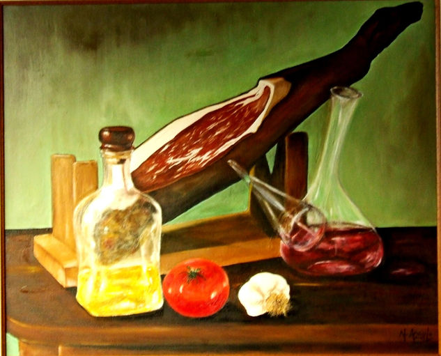 Bodegón Ibérico Oil Canvas Still Life Paintings