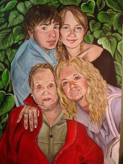 Familia Acrylic Canvas Portrait