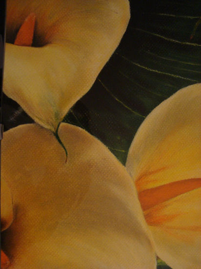 LIRIOS Pastel Paper Floral Painting