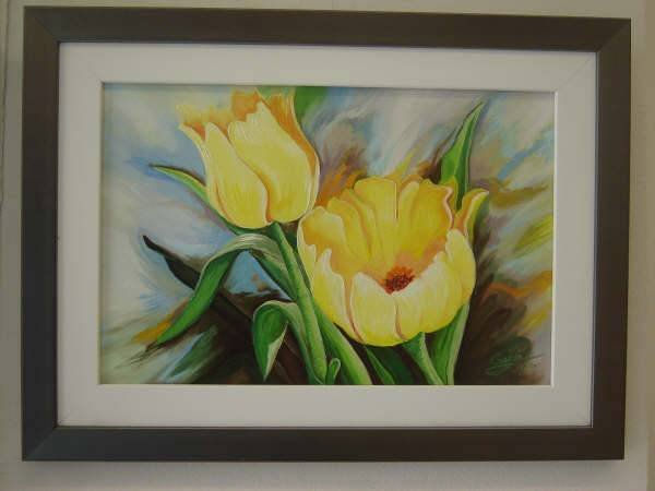 TULIPANES Oil Canvas Floral Painting