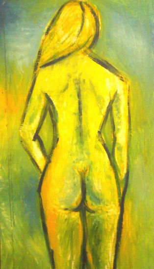 DESNUDO DE MUJER Óleo Tabla Desnudos