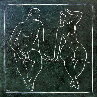 Duo Woodcut