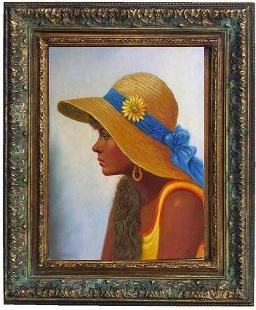 india dominicana con sombrero