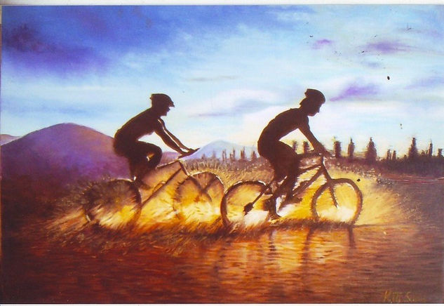 En Bici Oil Canvas Others